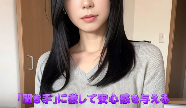 「聞き手」に徹して安心感を与える