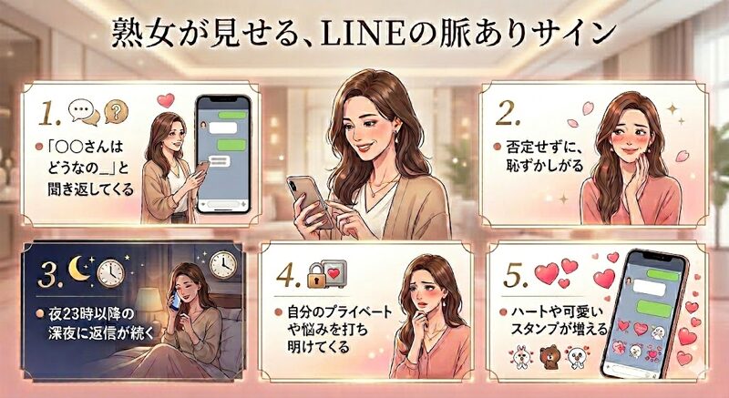 熟女が見せる、LINEの脈ありサイン